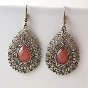 GoldTone Coral Dangle Earrings